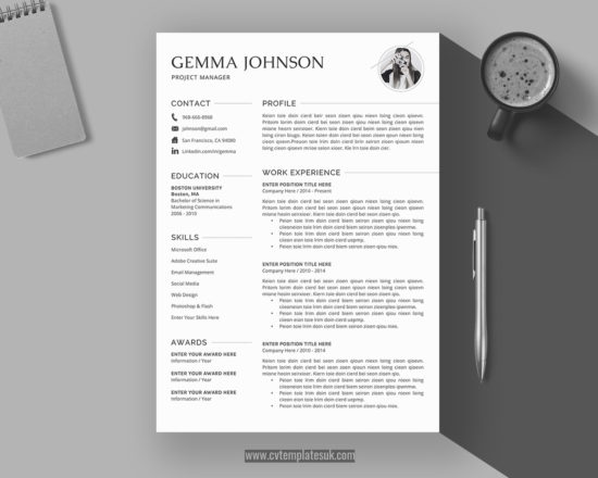 Modern Resume Template Microsoft Word from www.cvtemplatesuk.com