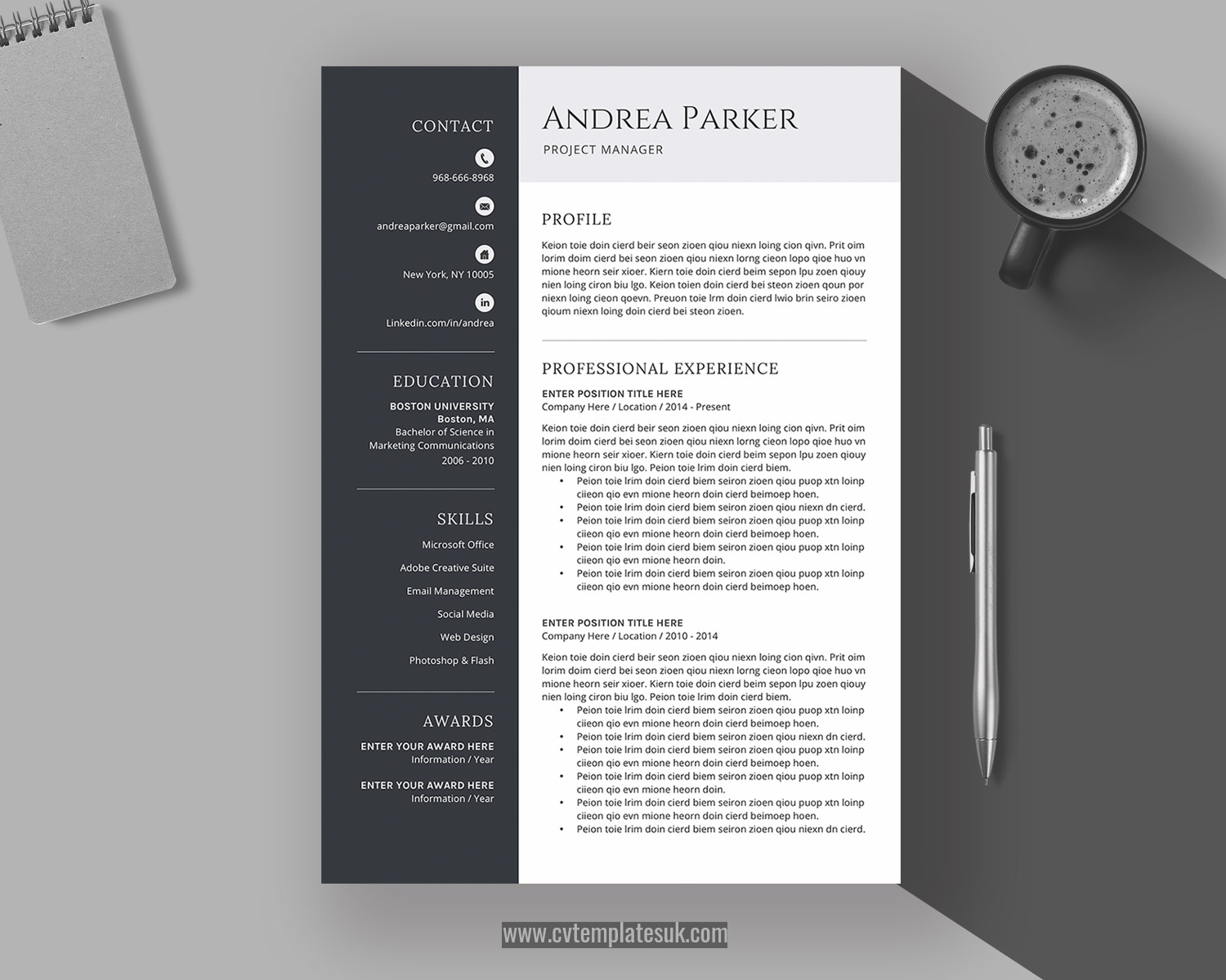 Creative Resume Templates For Microsoft Word Modern Cv Templates Design With Cover Letter And References Templates Unique Resume 1 2 3 Page Resume Instant Download Cvtemplatesuk Com